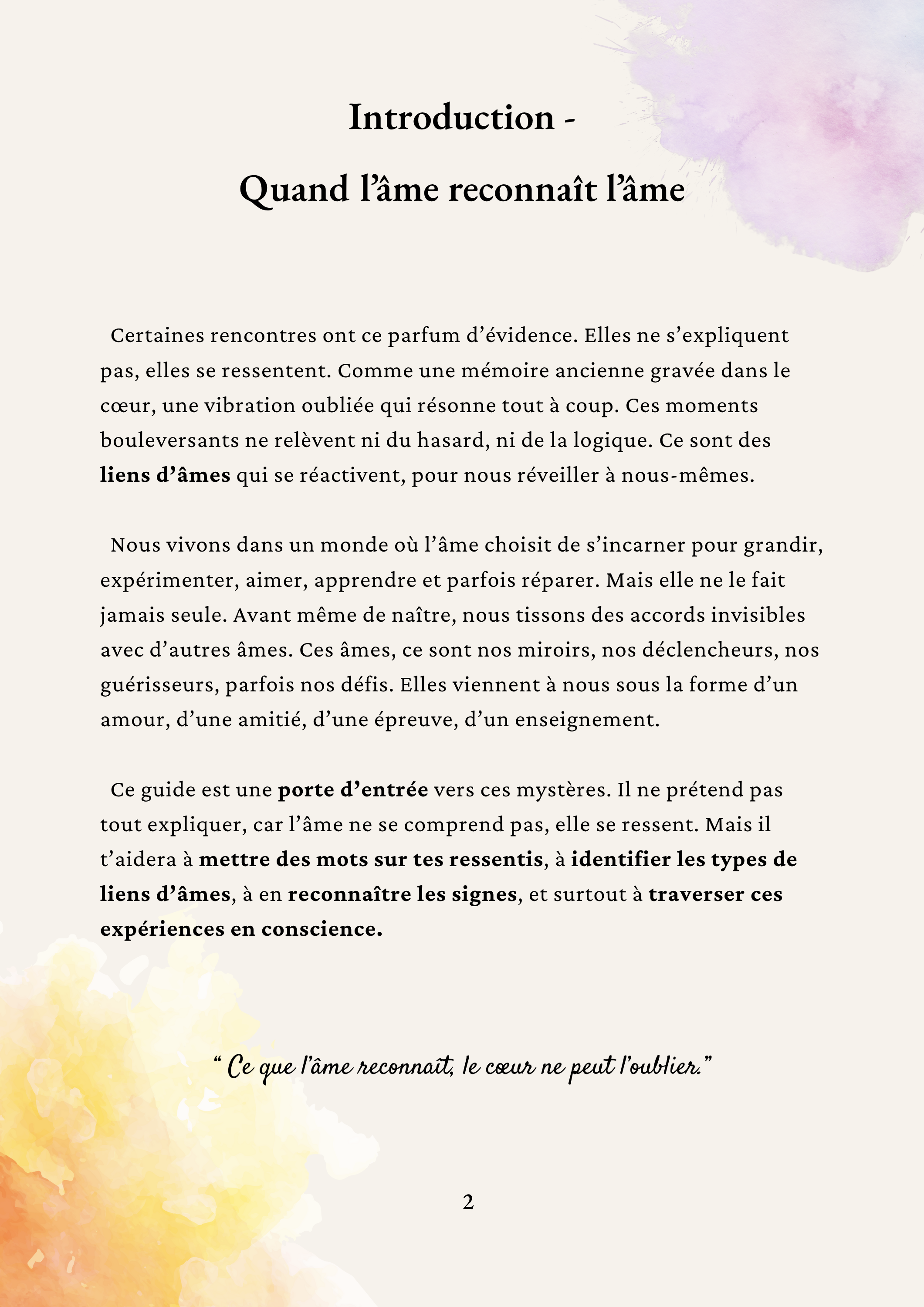 Introduction de l'ebook Connexions d'Âmes intitulée "Quand l'âme reconnaît l'âme" – texte sur les liens d'âmes, les rencontres marquantes et la reconnexion à soi