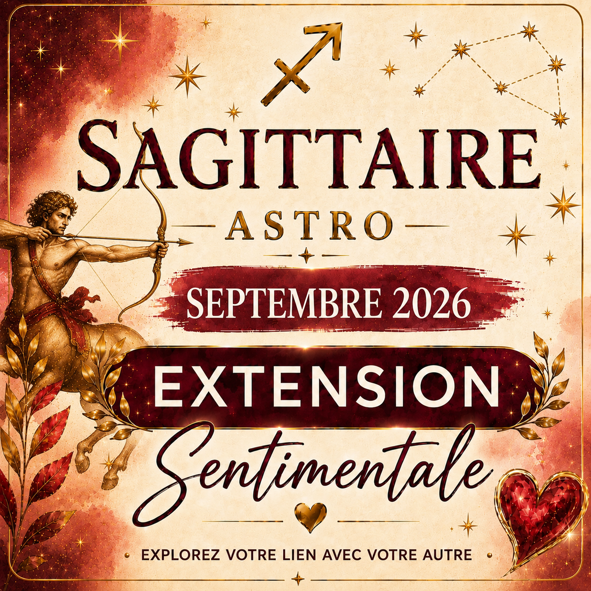 Extension sentimentale Sagittaire – Septembre 2026